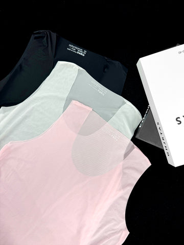 Men's Silky Sleeveless Undershirt - Breathable Stretch Seamless Summer Base Layer