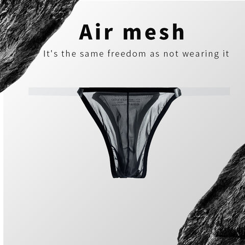 Men's Sheer Micro T-Back Thong Underwear – Low-Rise Gym & Swim Briefs with U-Pouch Design, No Need to Remove for Workouts, Enhances Curves