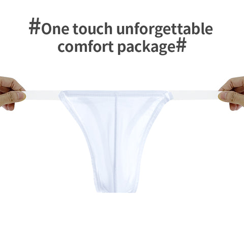 Men's Sheer Micro T-Back Thong Underwear – Low-Rise Gym & Swim Briefs with U-Pouch Design, No Need to Remove for Workouts, Enhances Curves
