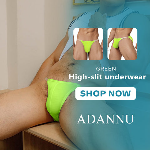 Breathable Men's High-Cut Thong Underwear – Soft Modal Fabric, Comfortable & Stretchy, Sheer Waistband, Lifting Design for Gym & Daily Wear