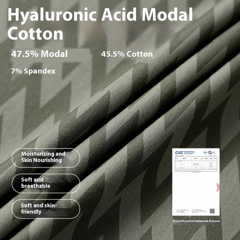 Hyaluronic Acid Modal Men's Pajama Set - Long Sleeve Home & Lounge Wear for All Seasons