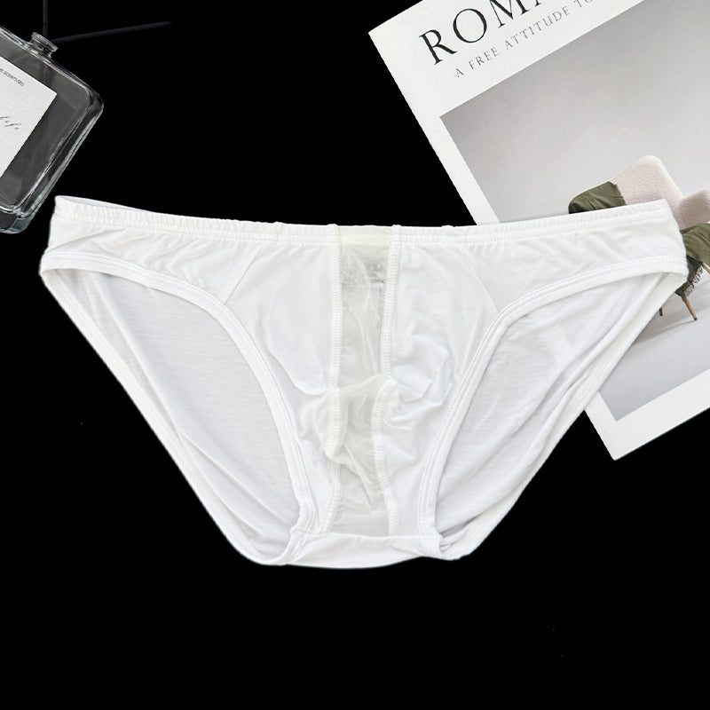 Breathable Ultra-Thin Men's Stretch Micro Mesh Underwear – Low-Rise Sporty Briefs with High Cut Sides for Gym & Summer Comfort