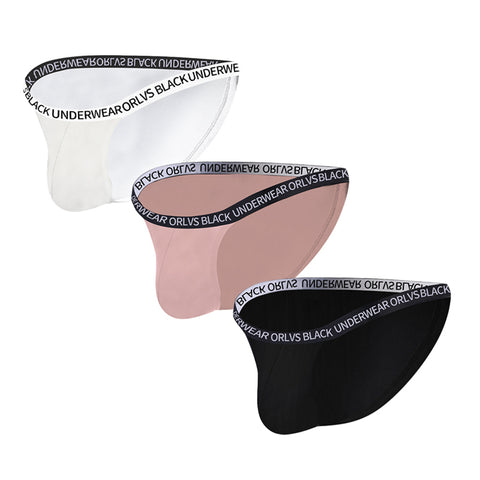 Men's Modal Low-Rise Briefs with Pouch Support - Breathable Soft Comfort Underwear Sexy High-Cut Athletic Underwear for Men