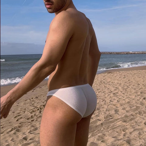 Men's Sexy Low-Rise Thong Underwear – High-Cut Sporty Micro Modal Bikini Briefs for Men, Breathable & Quick-Dry, Seamless Comfort