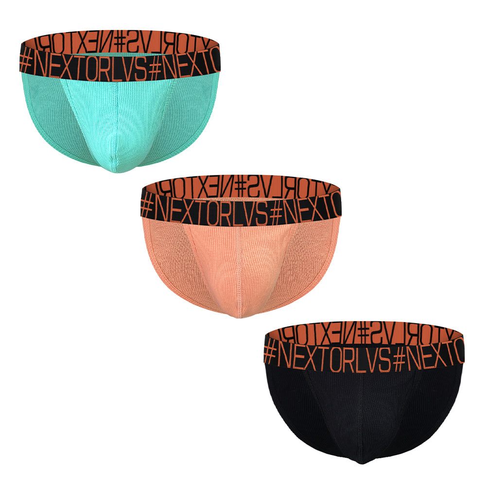 Men's High-Cut Cotton Low-Rise Support Pouch Briefs - Sexy Athletic Underwear