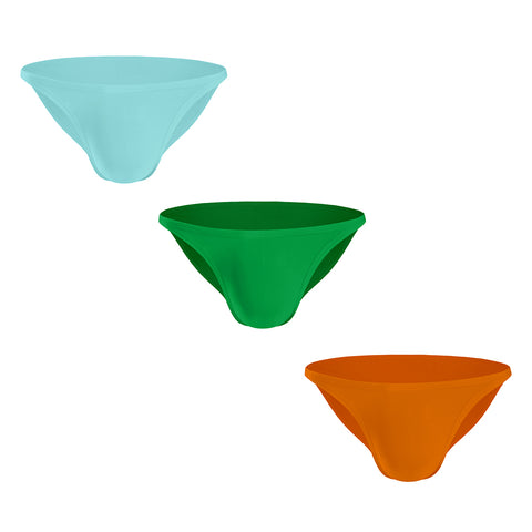 Men's Low-Rise Bikini Briefs with U-Pouch - Sexy Semi-Butt Cotton Underwear