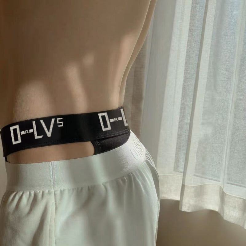 Men's Sexy Side-Cut Cotton Low-Rise Lifting Briefs with Pouch