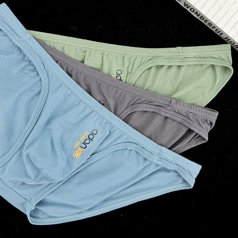 Men's Sexy Low-Rise Thong Underwear – High-Cut Sporty Micro Modal Bikini Briefs for Men, Breathable & Quick-Dry, Seamless Comfort