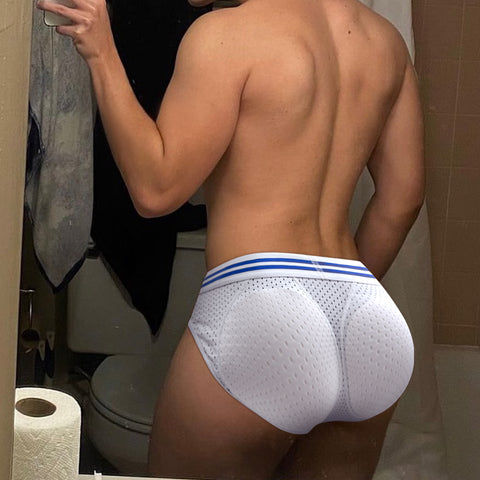 Men's Butt Lifting Mesh Briefs - Removable Push-Up Pads
