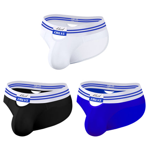 Men's Hollow-Out U-Pouch Briefs - Low-Rise & Breathable in Soft Modal & Ice Silk Fabric