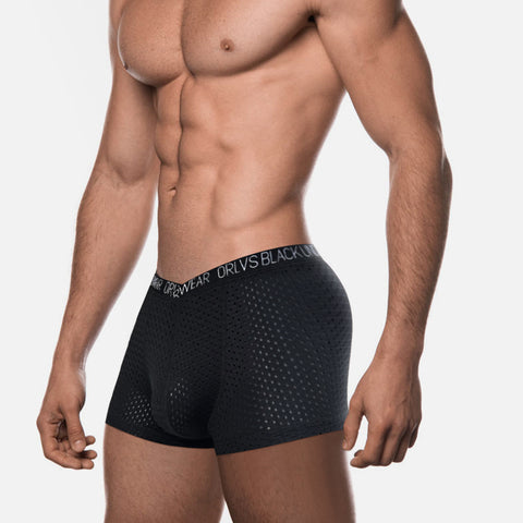 Cool Ice Silk Boxer Briefs for Men – See-Through Mesh, U-Bulge Design, Quick-Dry & Sporty Fit