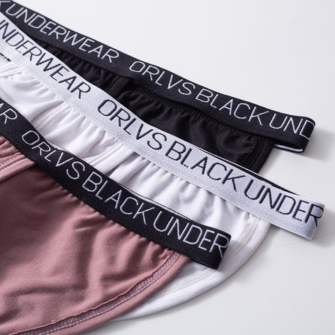 Men's Modal Low-Rise Briefs with Pouch Support - Breathable Soft Comfort Underwear Sexy High-Cut Athletic Underwear for Men