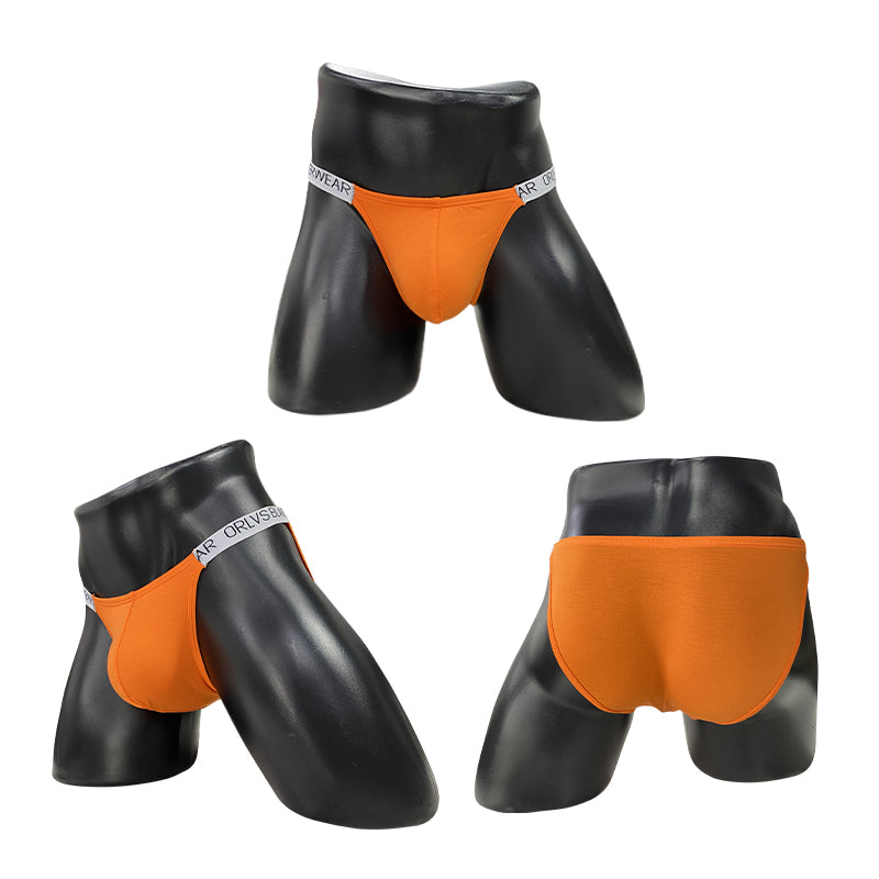 Men's Modal High-Cut Briefs with U-Pouch - Low-Rise Slim Fit Underwear