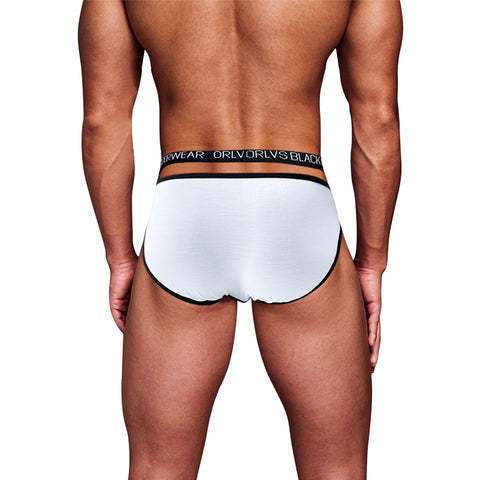 Men's Double Waistband V-Front Modal Underwear with Support Pouch