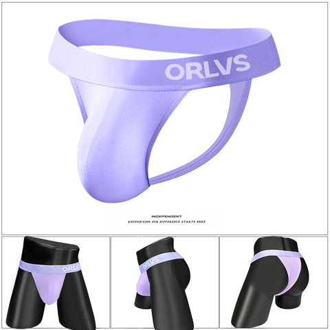 Men's Modal Thong with U-Pouch - Macaron Color Low-Rise No-Slip Underwear