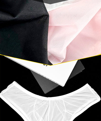 Men's Sheer Bikini Briefs - Low-Rise Breathable & Sexy Boxer Underwear