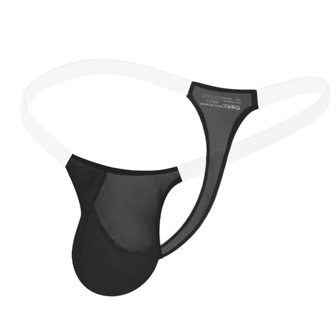 Men's Sheer Micro T-Back Thong Underwear – Low-Rise Gym & Swim Briefs with U-Pouch Design, No Need to Remove for Workouts, Enhances Curves