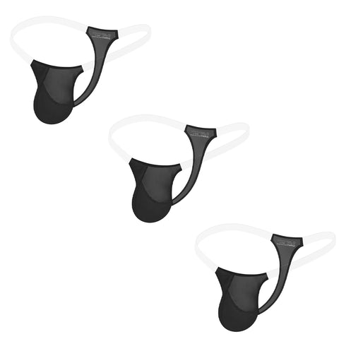 Men's Sheer Micro T-Back Thong Underwear – Low-Rise Gym & Swim Briefs with U-Pouch Design, No Need to Remove for Workouts, Enhances Curves