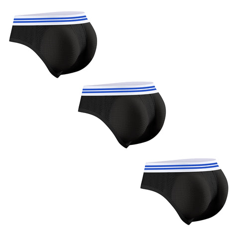 Men's Butt Lifting Mesh Briefs - Removable Push-Up Pads