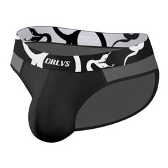Men's See-Through Mesh Ice Silk Briefs with Support Pouch