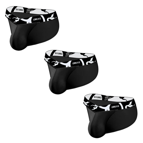 Sexy Men's Modal Fitness Briefs with Support Pouch & High-Cut Legs