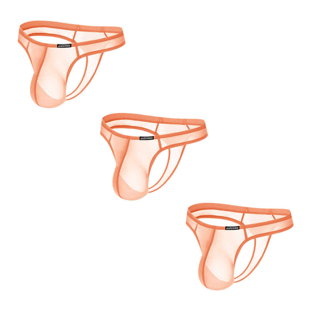 Breathable Sheer Men's Thong Underwear - Low-Rise Comfortable T-Back Panties for Gym, Workout & Active Lifestyle - Soft Stretchable Microfiber Underwear for Men