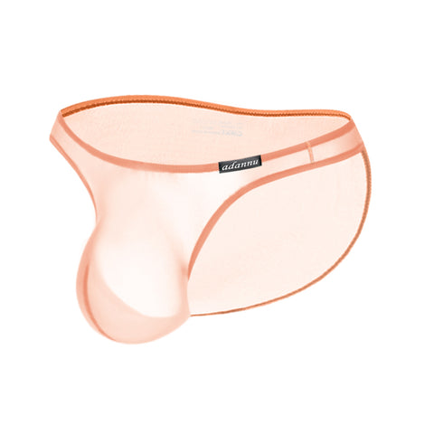 Breathable Low-Rise Men's Bikini Underwear – Sheer Stretchy Triangle Briefs for Sports & Comfort – Slim-Fit See-Through Panties with Lifting Support