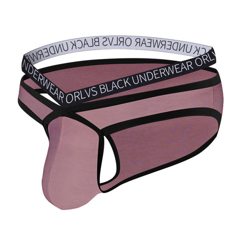 Men's Double Waistband V-Front Modal Underwear with Support Pouch