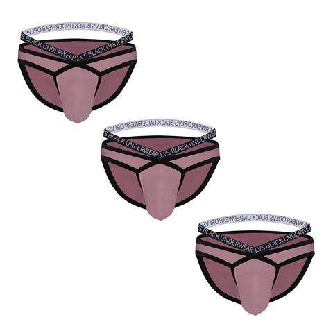 Men's Double Waistband V-Front Modal Underwear with Support Pouch