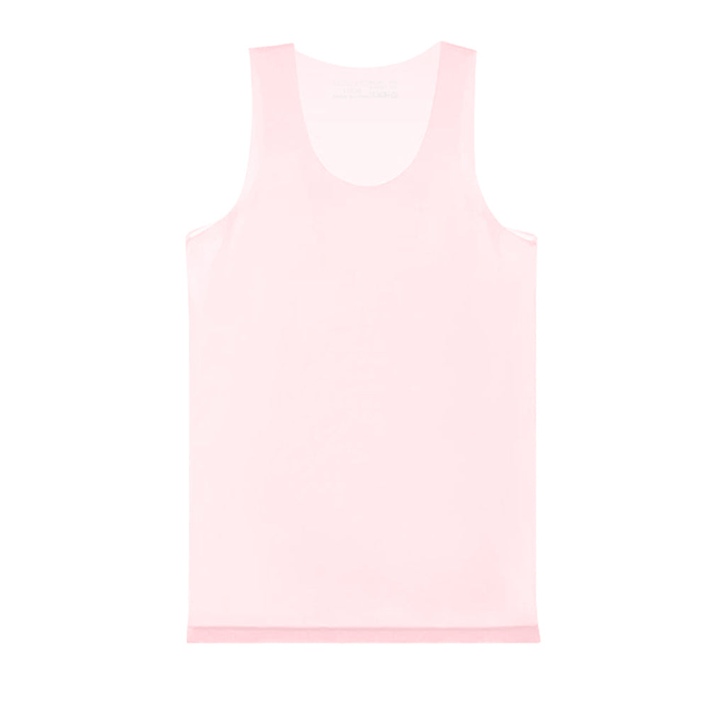 Men's Silky Sleeveless Undershirt - Breathable Stretch Seamless Summer Base Layer