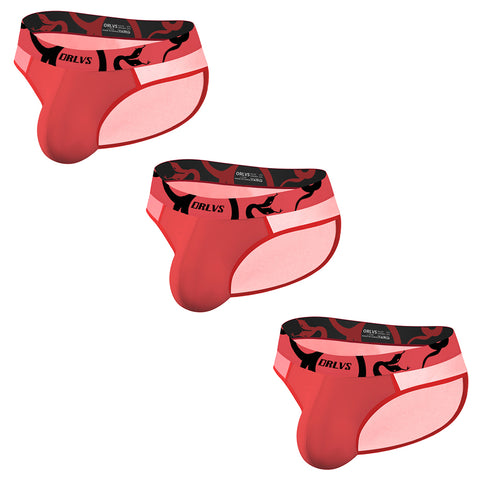 Men's See-Through Mesh Ice Silk Briefs with Support Pouch