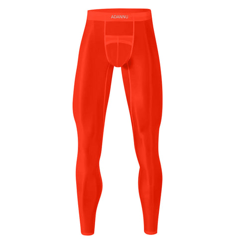 Ultra-Thin Lightweight Thermal Base Layer Pants for Men – Quick-Dry Stretch Running Leggings, Semi-Sheer High Elasticity, Fashionable 9/8 Length Workout Tights