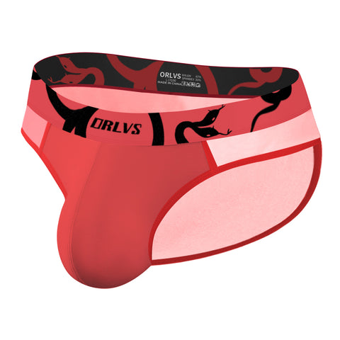 Men's See-Through Mesh Ice Silk Briefs with Support Pouch