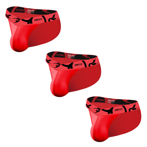 Sexy Men's Modal Fitness Briefs with Support Pouch & High-Cut Legs