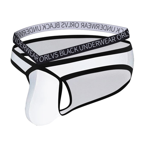 Men's Double Waistband V-Front Modal Underwear with Support Pouch