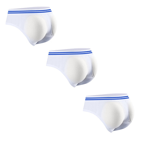 Men's Butt Lifting Mesh Briefs - Removable Push-Up Pads