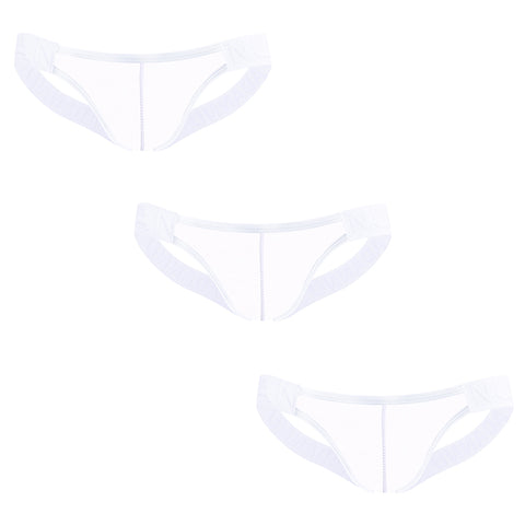 Breathable Sheer See-Through Men's Thong Underwear - Low-Rise Comfortable G-String with Embossed Oriental Pattern, No Need to Remove for Convenience