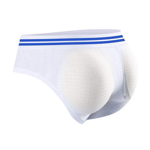 Men's Butt Lifting Mesh Briefs - Removable Push-Up Pads