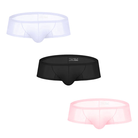 Men's Sheer Bikini Briefs - Low-Rise Breathable & Sexy Boxer Underwear