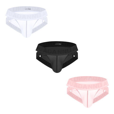 Breathable Mesh Men's Low-Rise Briefs – Transparent Sheer Underwear with Supportive Pouch, Quick-Dry Comfort for Daily Wear